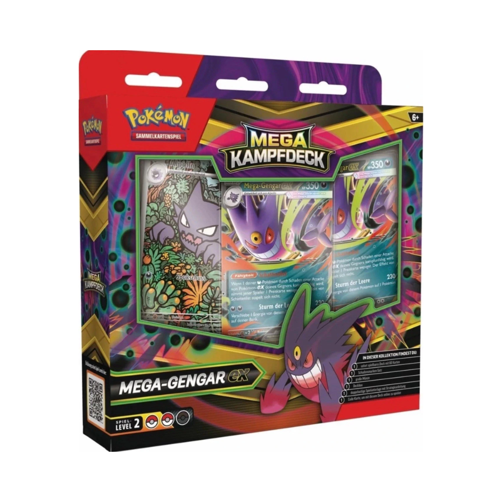 Pokémon TCG Mega Gengar ex Kampfdeck Deutsch – 60-Karten Kampfdeck mit Deckbox und Code-Karte