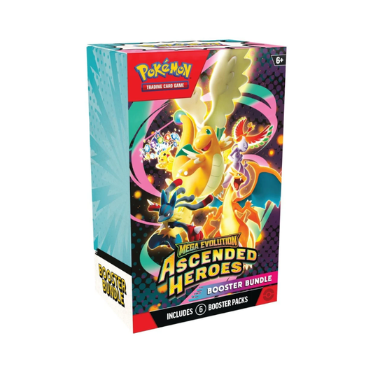 Pokémon TCG Ascended Heroes Booster Bundle mit 6 englischen Boosterpacks Mega-Entwicklung Erhabene Helden