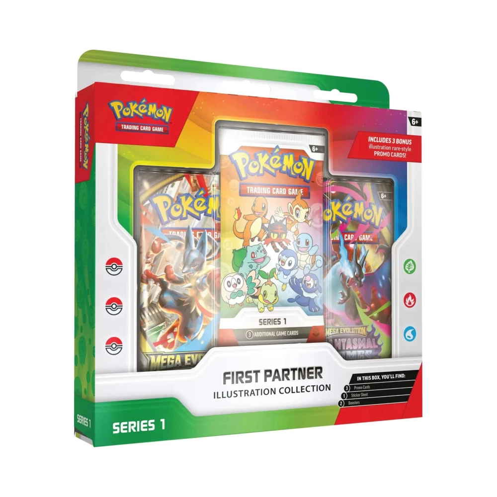 Pokémon TCG First Partner Illustration Collection Series 1 Collection Box – Englisch