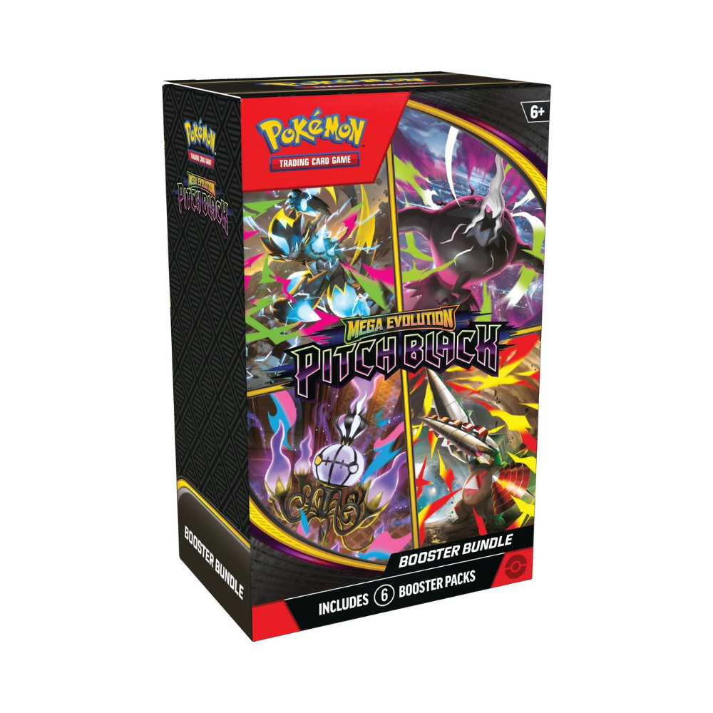 Pokémon TCG Mega Evolution Pitch Black Booster Bundle Englische Edition – 6 fabrikversiegelte Boosterpacks ME05