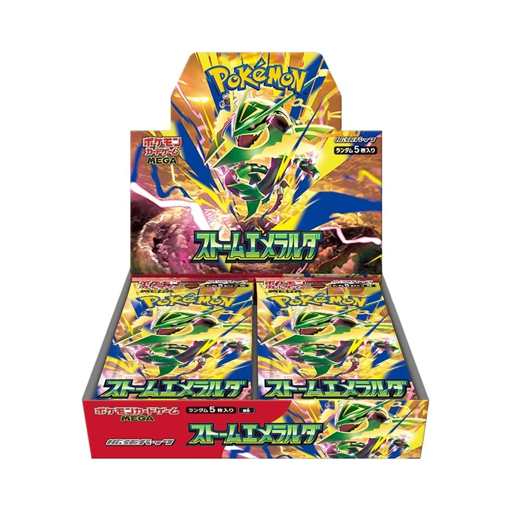 Pokémon Storm Emerald M6 Booster Display japanische Originalausgabe mit 30 verschweißten Boosterpacks